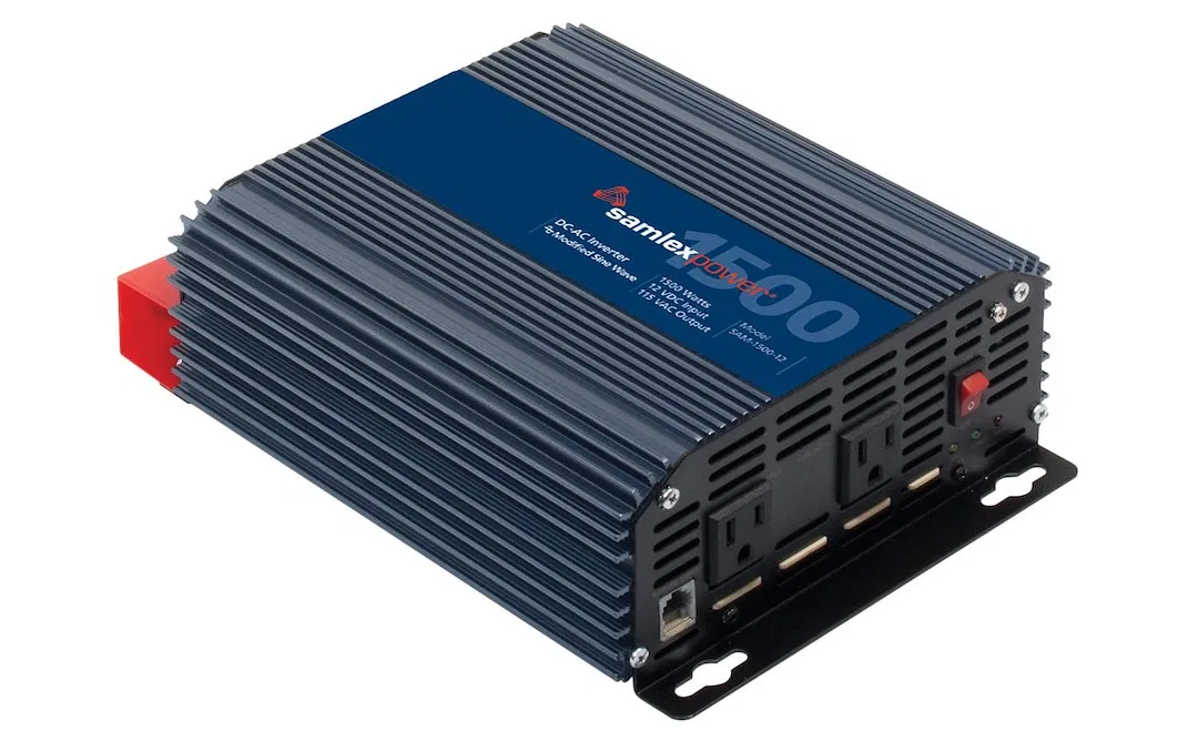 SAM-1500-12 – SAMLEX AMER Power Inverter, Inverts 12 Volt DC To 115 Volt AC 1500 Watt 13 Amp Continuous Output 90 Per...
